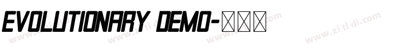 Evolutionary Demo字体转换